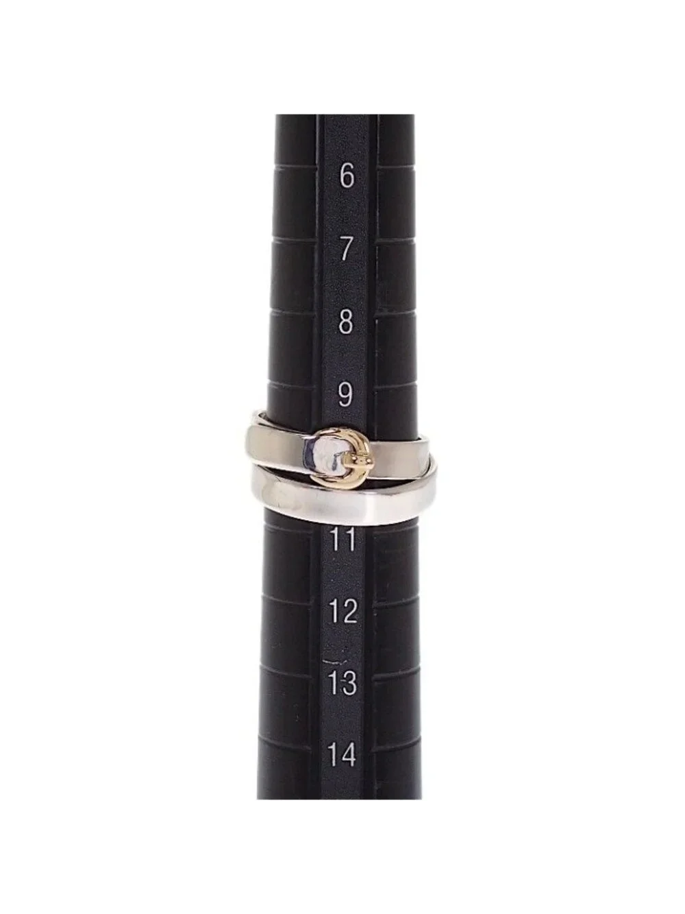 Hermes Double True Stamp 50 Ring Includes Silver Yellow Gold
